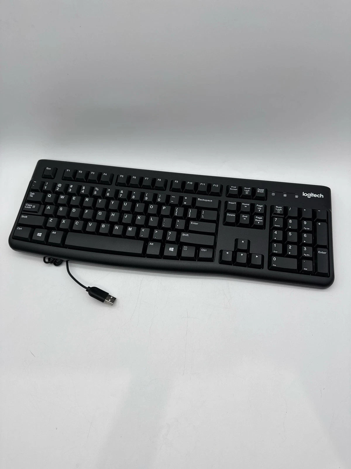 Logitech MK120 Wired Keyboard for Full-Size PC (No Mouse)