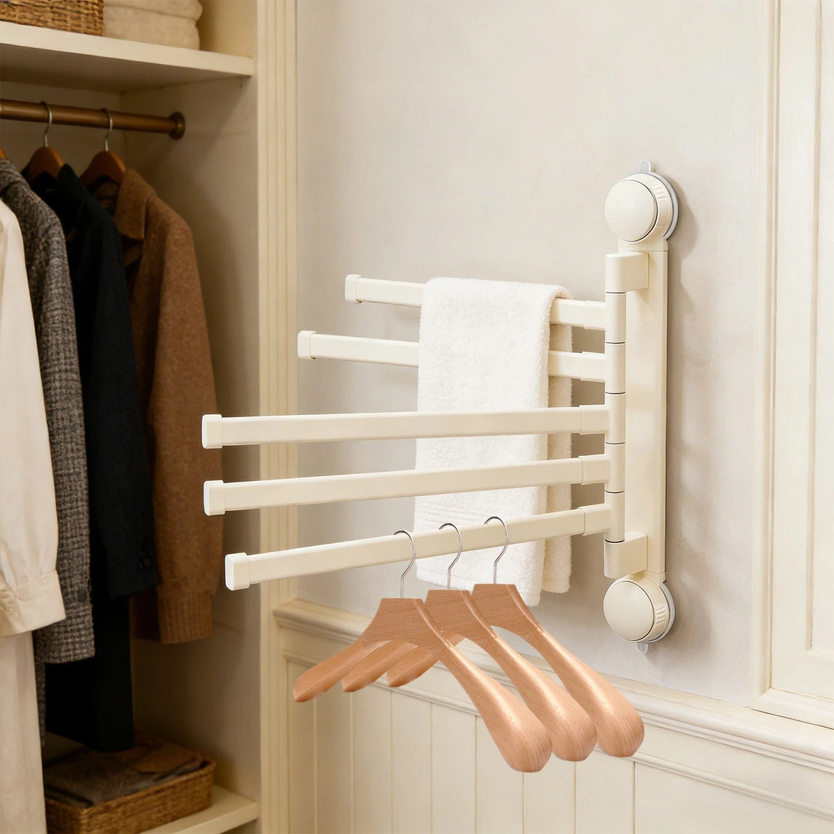 270° Rotating Towel Bar for Bathroom/Kitchen/Balcony