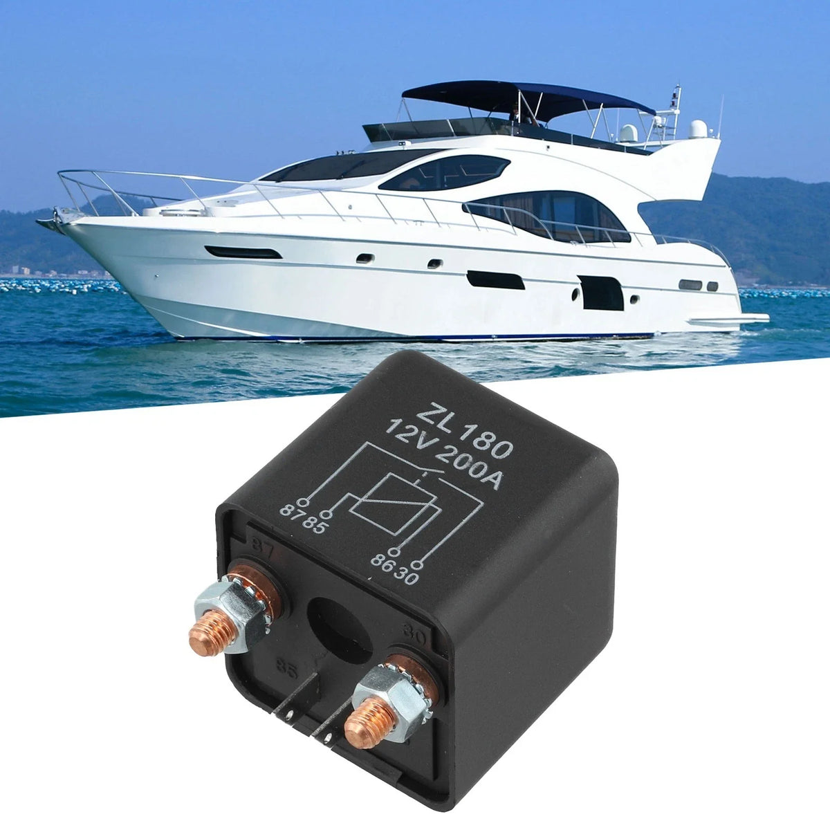 12V 200A Automotive Relay with Flame Retardant Material for Universal Use