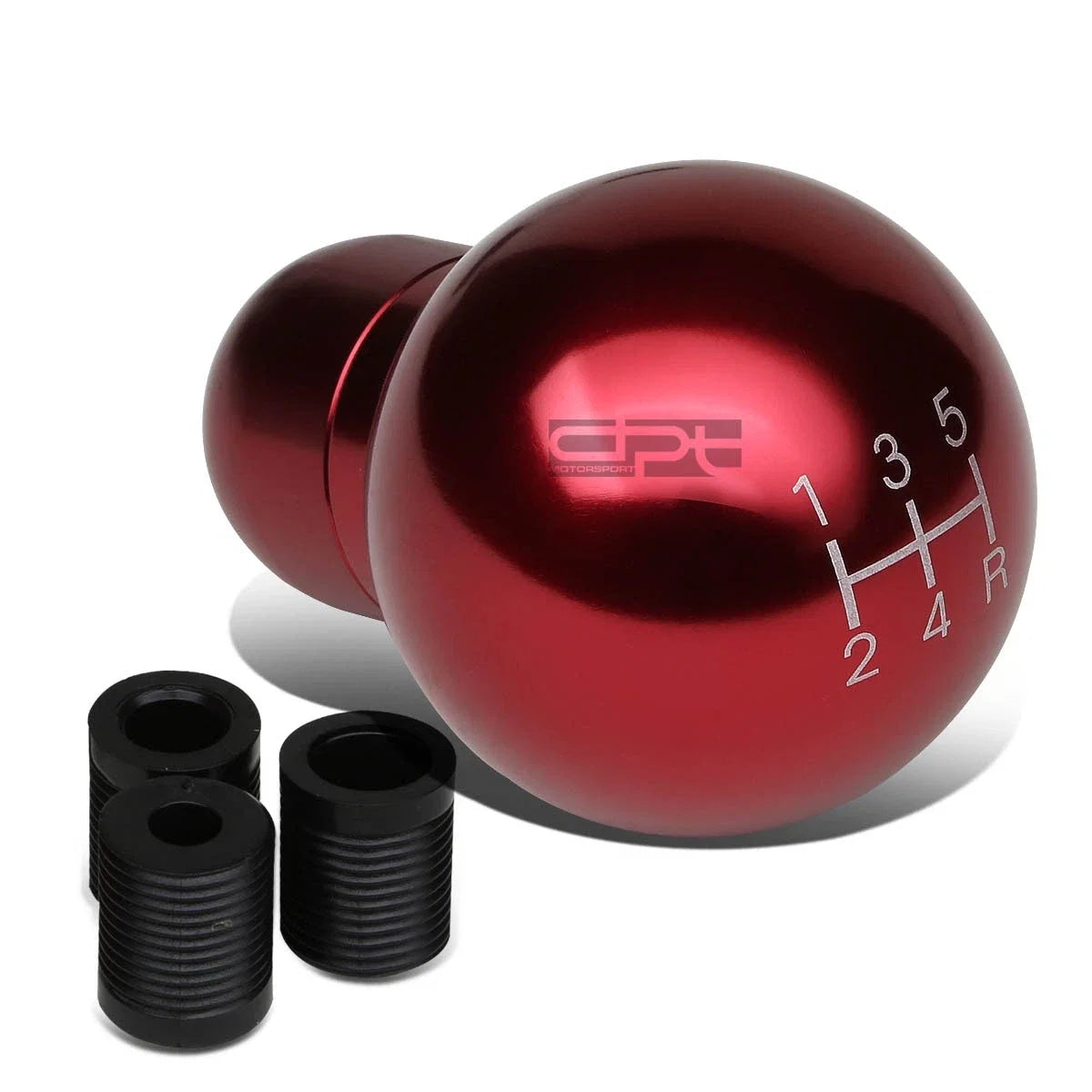 Red Aluminum Short Shift Knob for M8/M10/M12 5-Speed Manual Transmission