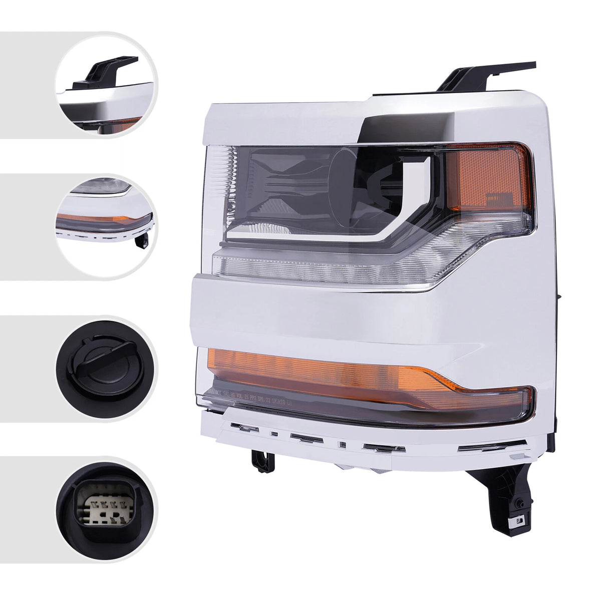 HID Headlight for Chevy Silverado 1500 (2016–2019) GM2503445, GM2502445