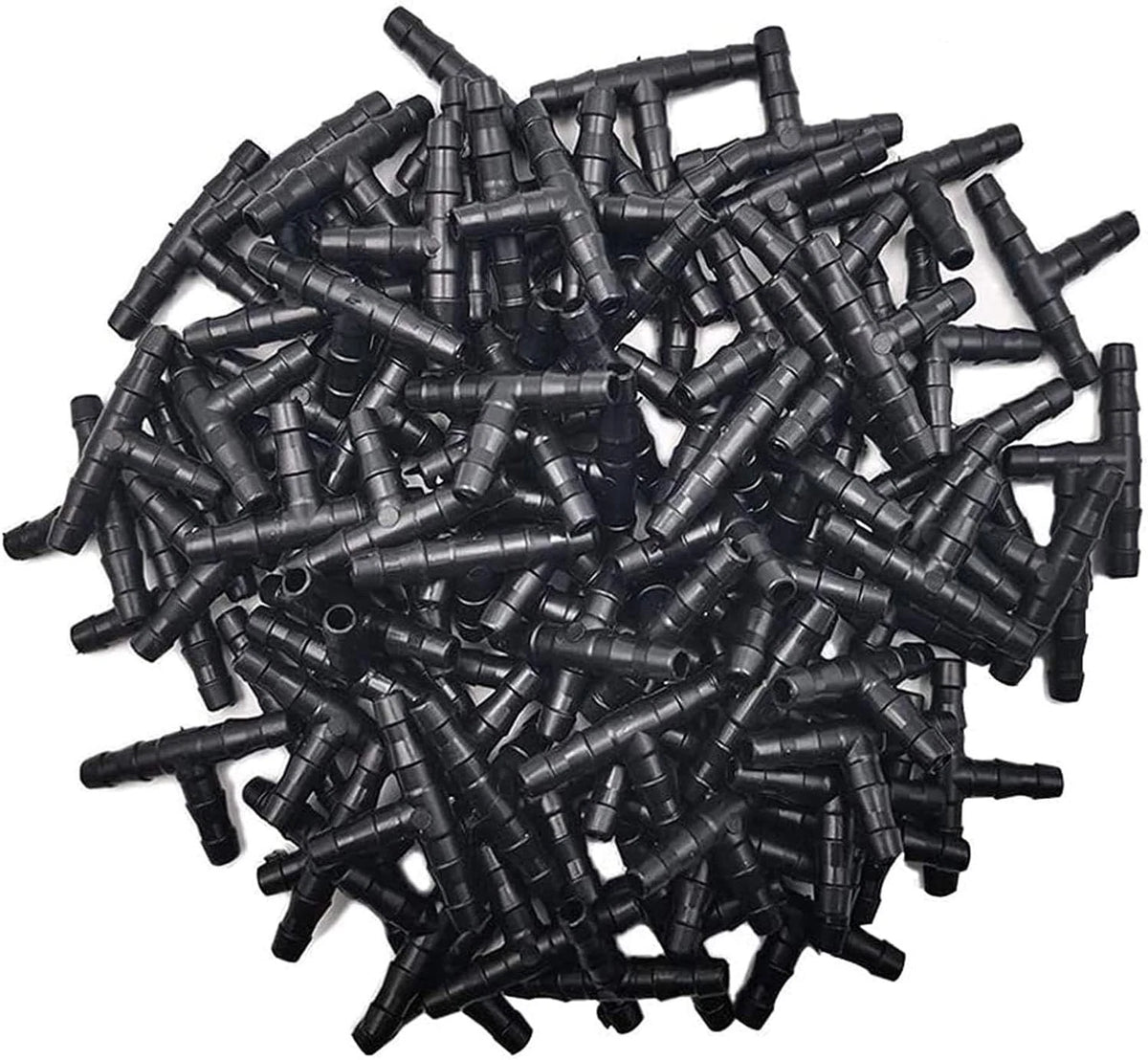 200pcs 1/4" Universal Barbed Tee Fittings for Drip Irrigation