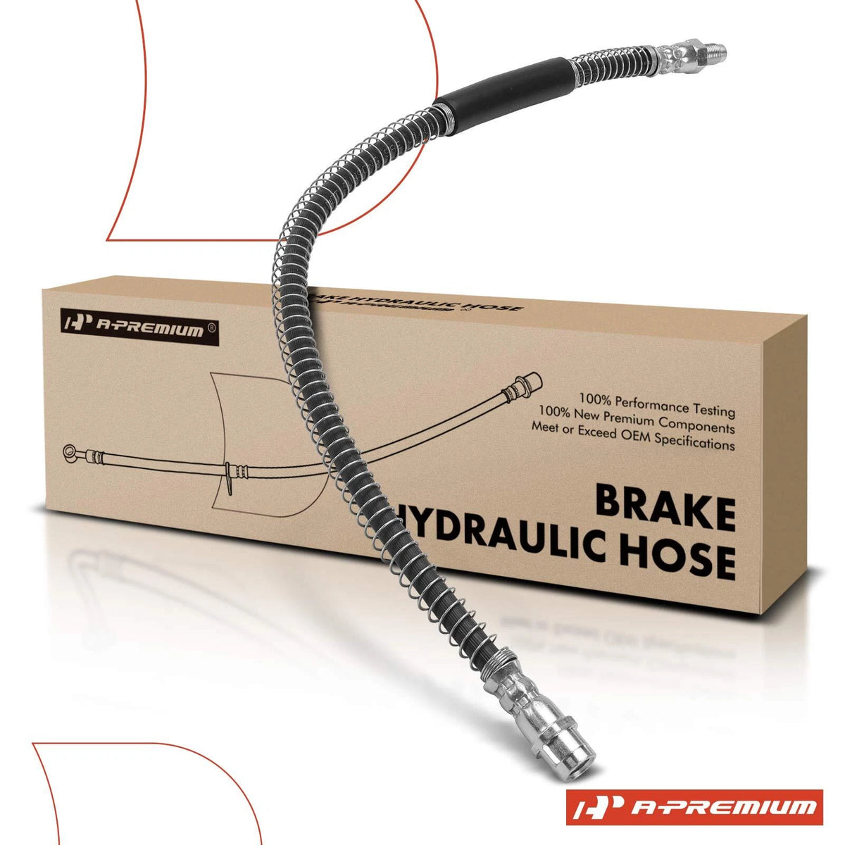 Front Brake Hydraulic Hose for Mercedes-Benz SL63 AMG SL65 AMG (2013–2019) 2314200448, 2207260