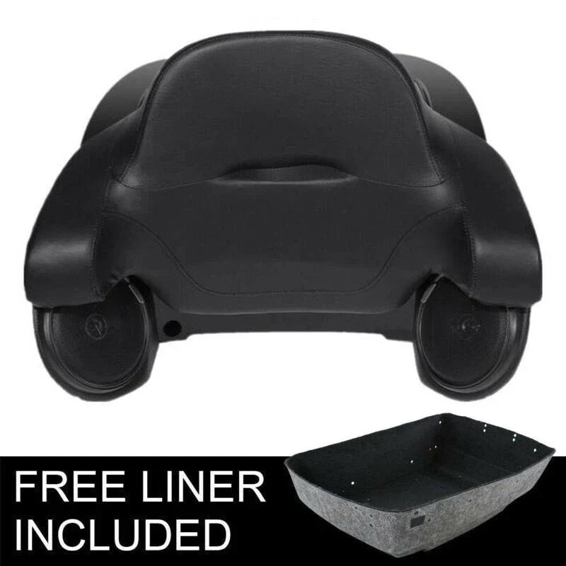 Matte Black Trunk Backrest Pad Speakers for Harley CVO Road Glide (2014–2026)