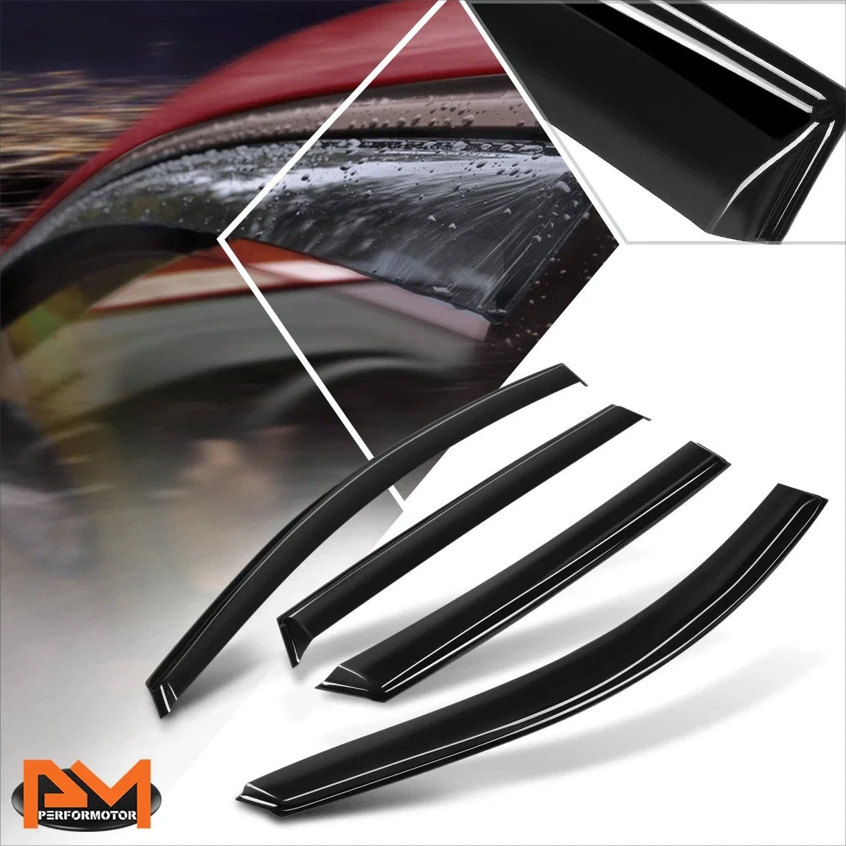 Set of 4 Tape-on Window Visors for Sorento (2016–2020)