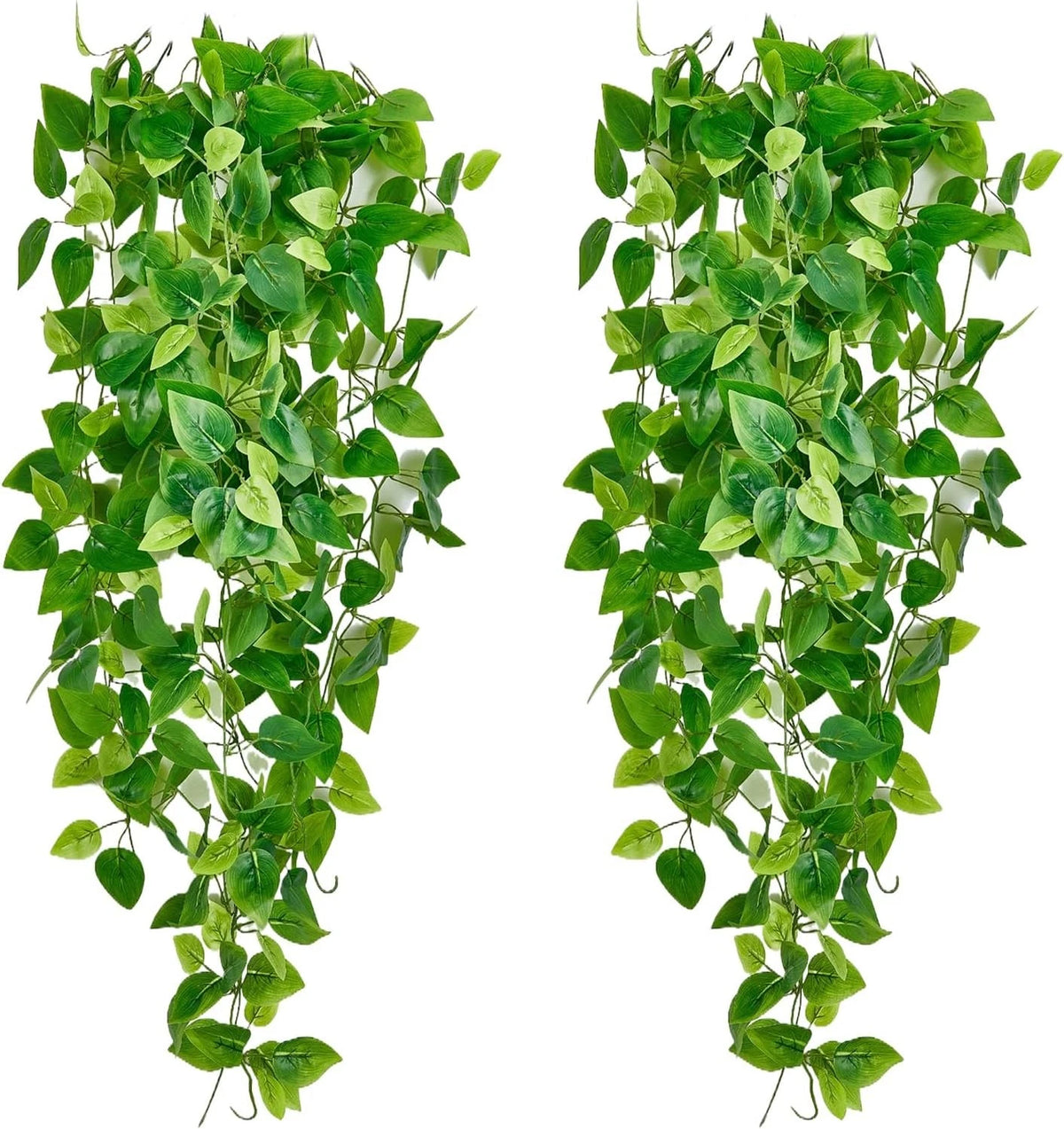 2X Fake Hanging Plants Vines for Room Decor (Artificial Ivy Greenery)