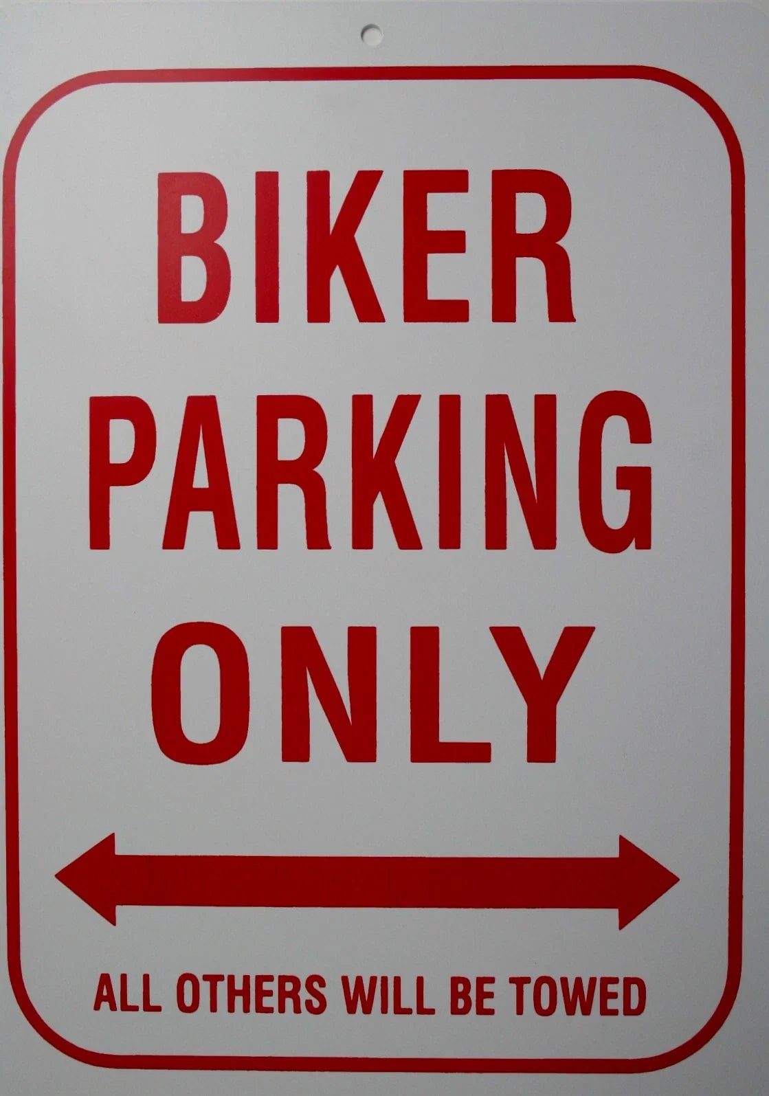 Biker Parking Only Sign for Motorcycle (Plastic)