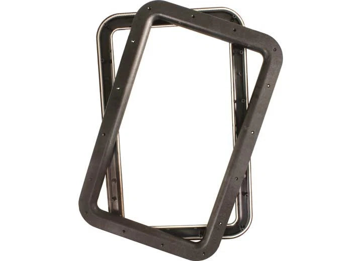 JR Products 11021 Entry Door Window Frame for RV (12" x 21") Black