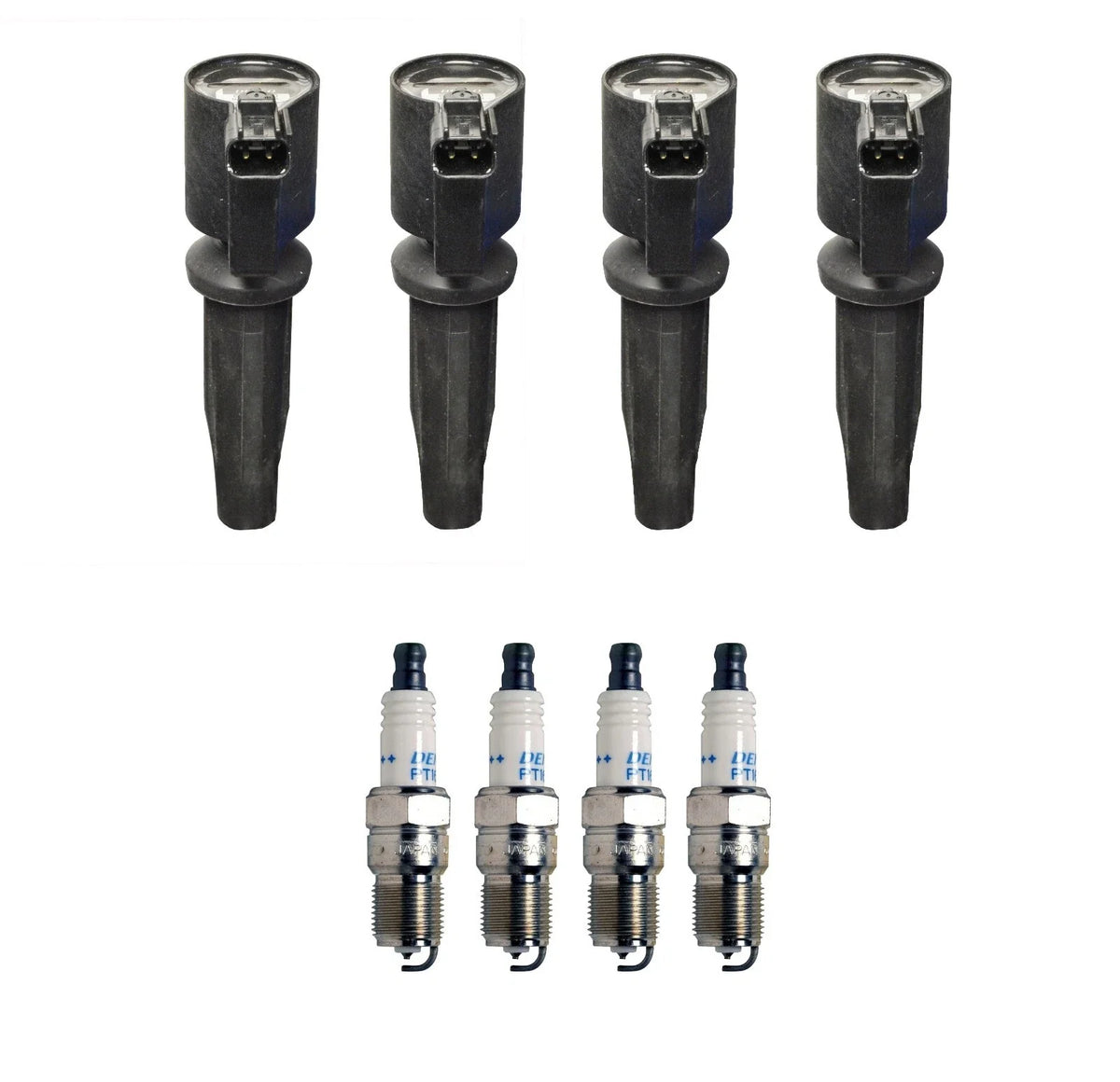 Set of 4 Ignition Coils for Ford Mercury L4 (Denso)