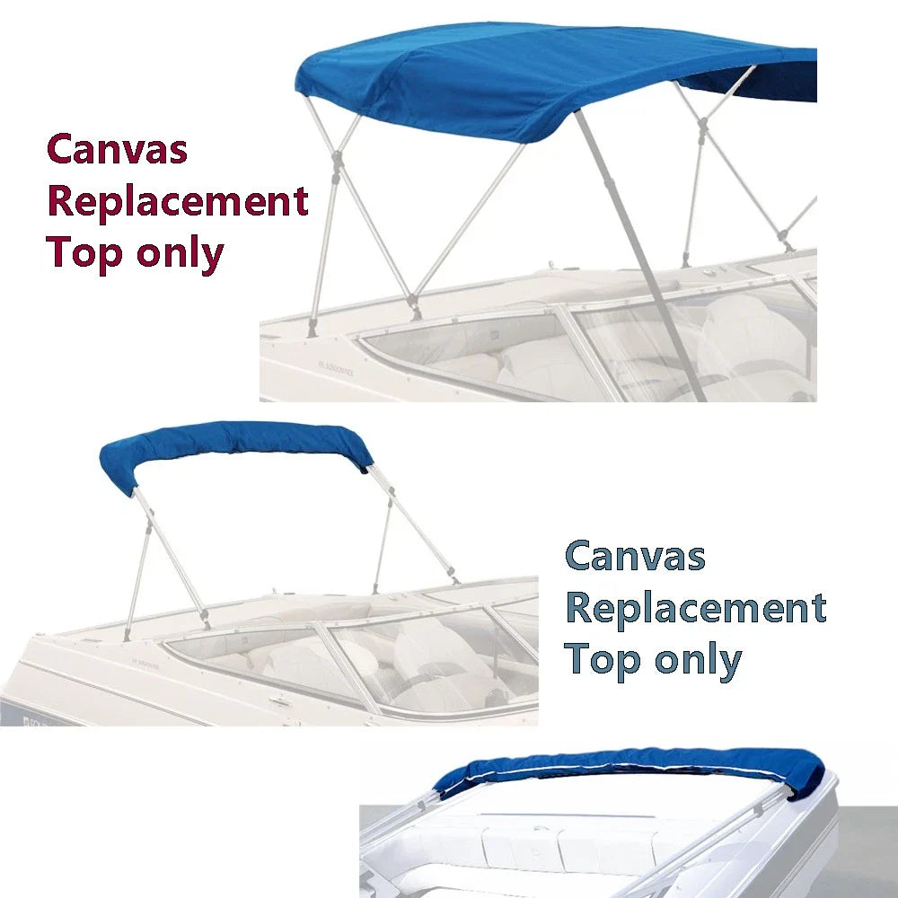 Bimini Top for Boat (Fits 3 Bow 72"L 54"H 73"-78"W)