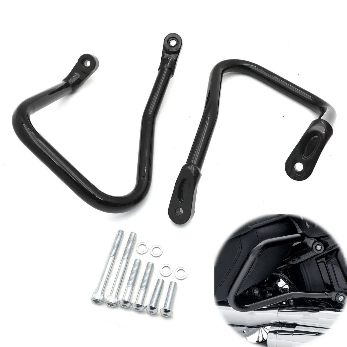 Rear Bolt-on Saddlebag Guard Crash Bar for Harley Softail FLHC FLHCS (2018–2023)