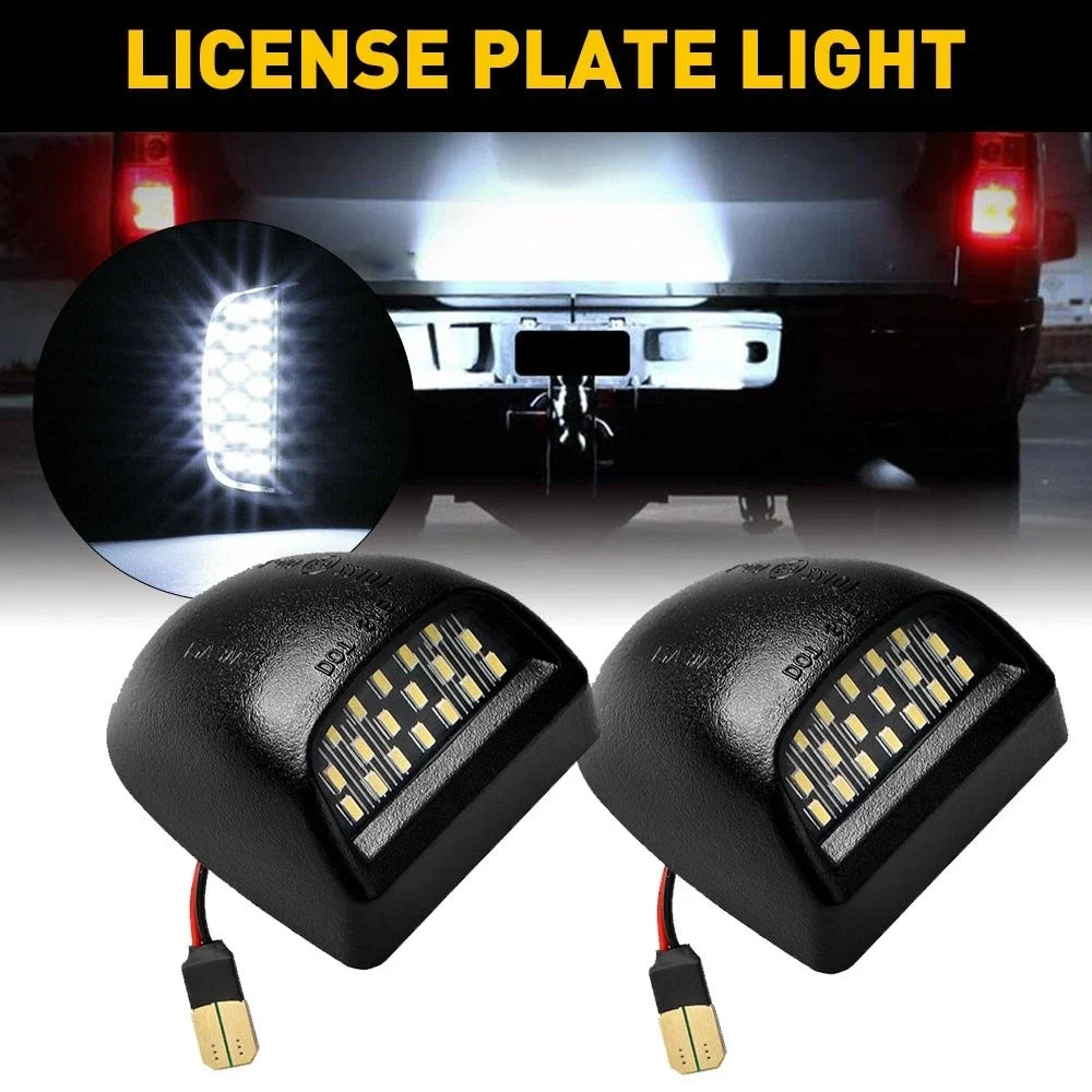 2X LED License Plate Lights for Chevy Silverado GMC Sierra 1500 2500 (EOH)