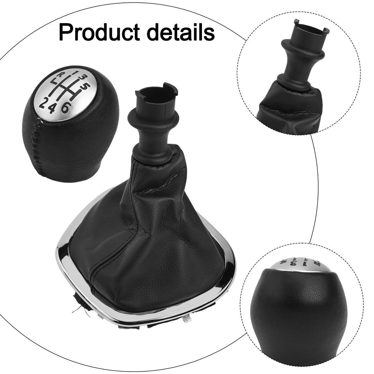 Leather Gear Shift Knob with Cover for Fiat Talento (2016–2023)
