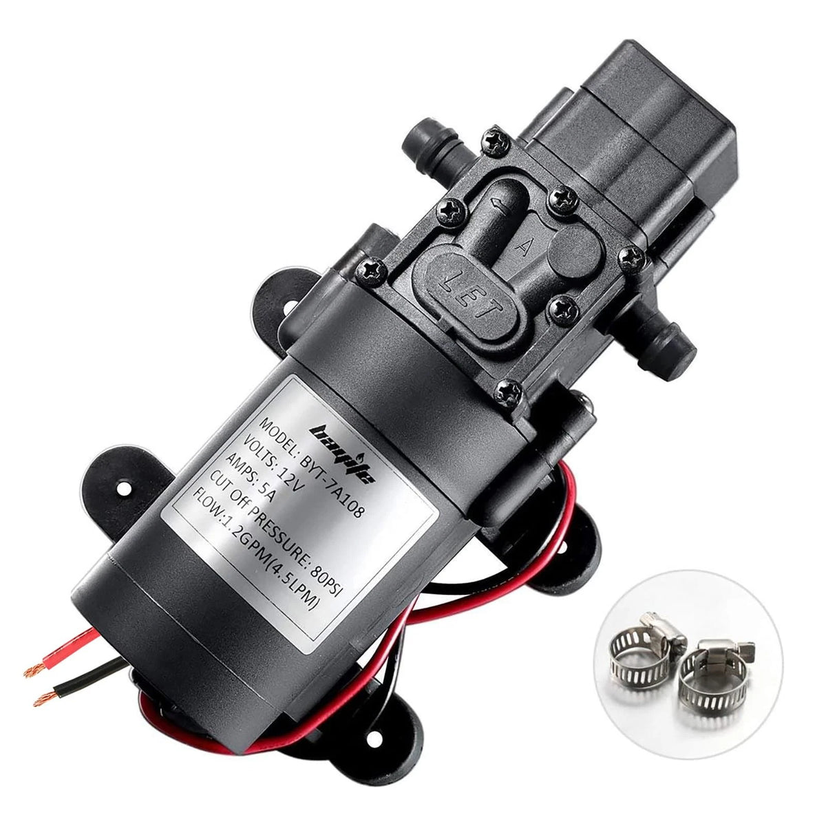 12V DC Water Transfer Pump for Various Applications (3/8 inch Inlet/Outlet)