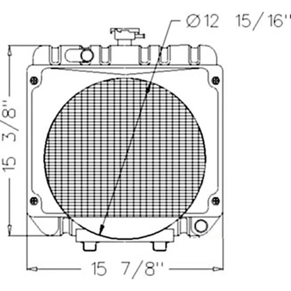 Radiator for Kubota B8200