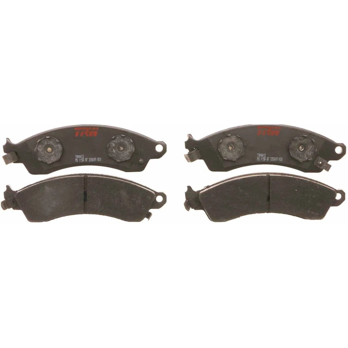 2X TRW Brake Pad Set Front for Chevy Ford Mustang Corvette (1992–2004) TXM0412, F5ZZ2001A