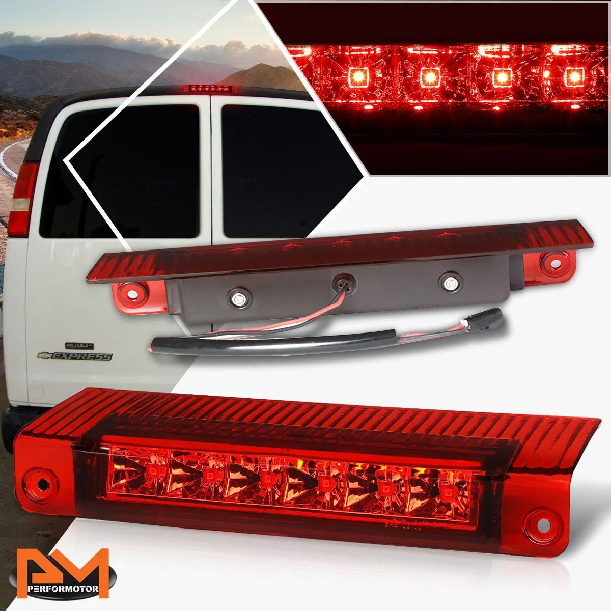 LED Third Brake Light for Chevy Express/GMC Savana (2003–2017)