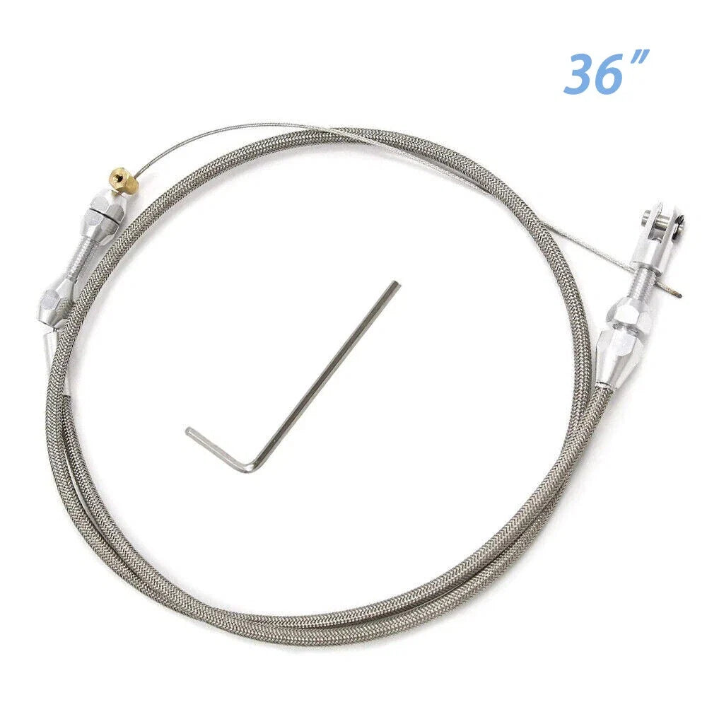 36" Braided Throttle Gas Cable Kit for Chevrolet LS1 4.8/5.3/6.0L (2000–2006)