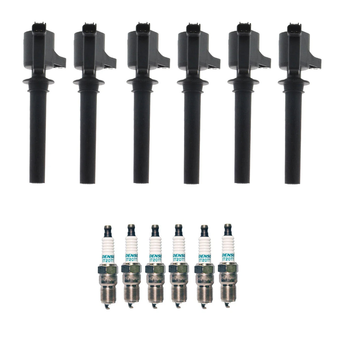 Set of 6 Ignition Coils & Spark Plugs for Mazda 6 3.0 V6 (2003–2008)