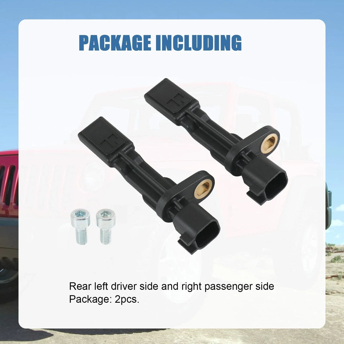 Set of 2 ABS Wheel Speed Sensors for Jeep Liberty (2006–2007)