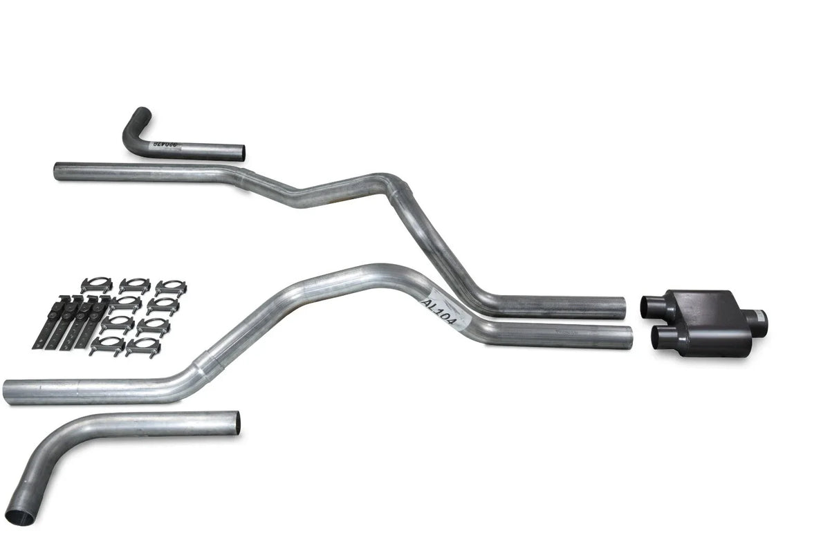 2.5" Dual Exhaust Kit for Ford F-150 (1987–1997) 1 Chamber Muffler Side Exit