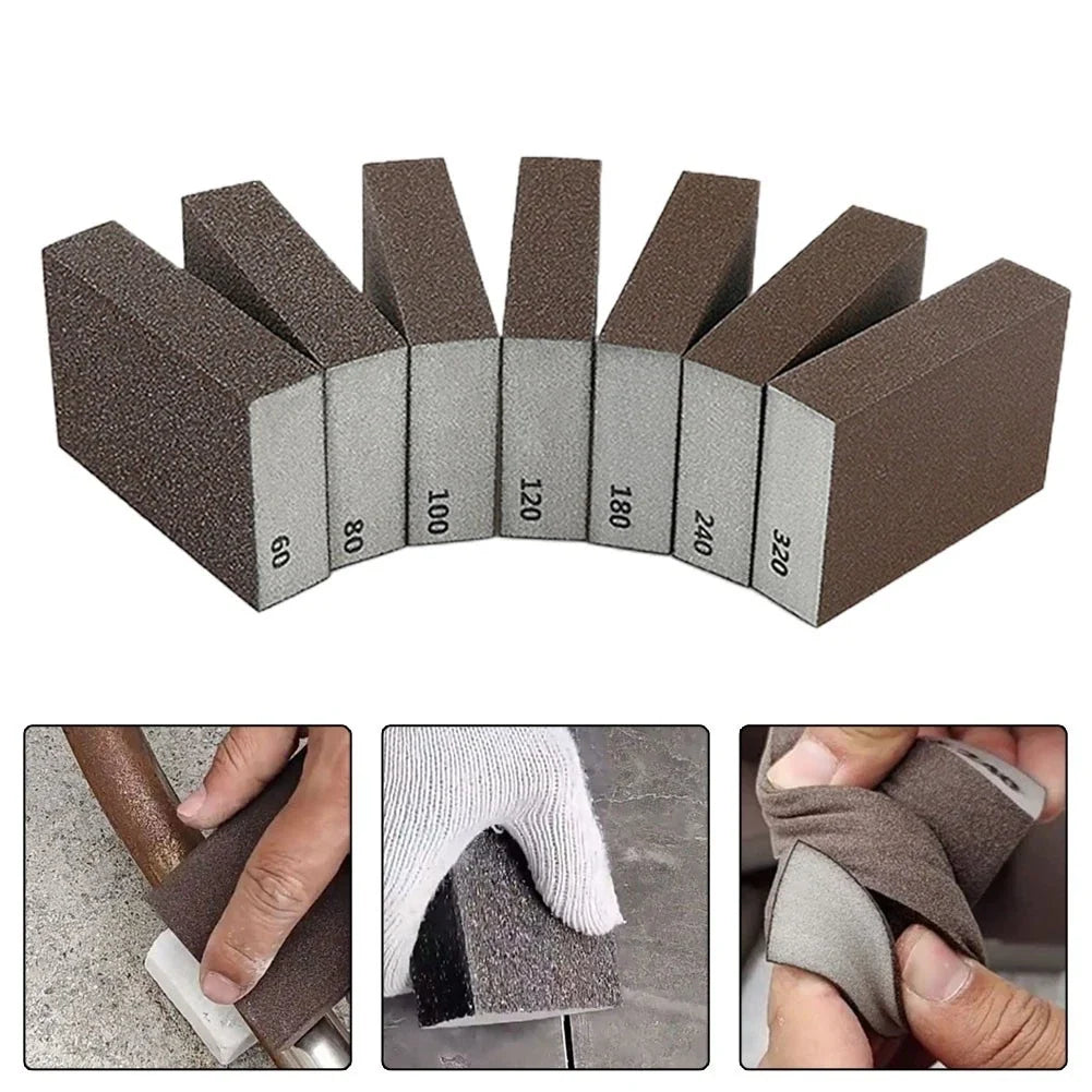 2X Grit 60320 Sanding Sponge Blocks for Versatile Sanding Tasks