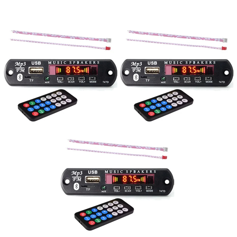3 Wireless 12V MP3 WMA Decoder Board Audio Module for Car