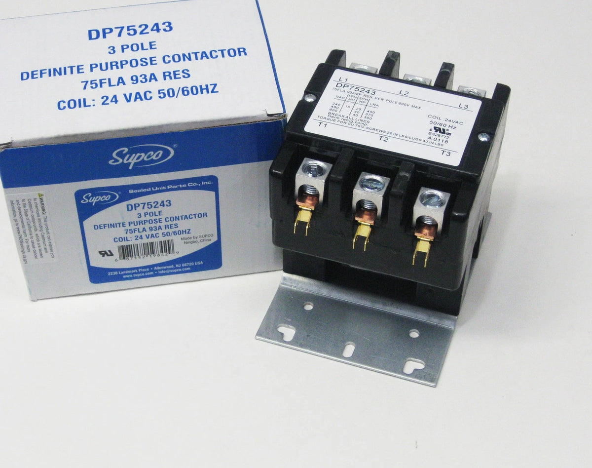 Supco DP75243 Contactor for Automotive (24 Volts, 3 Pole)
