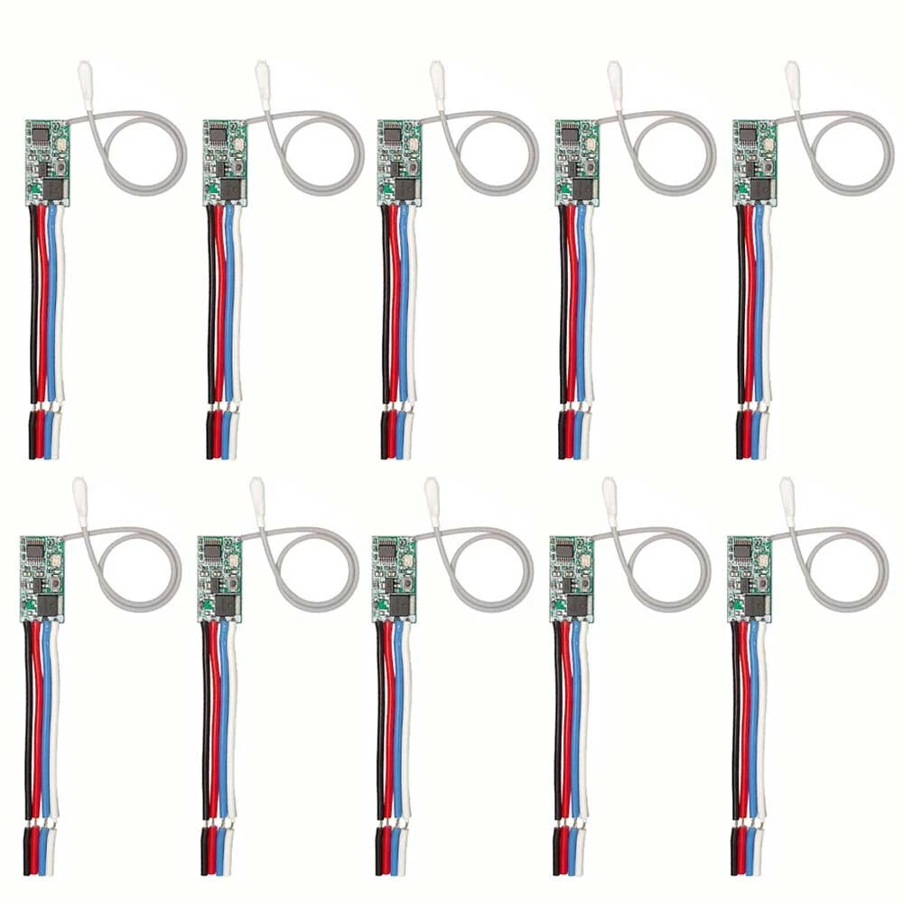 10Pcs Wireless Remote Control Light Switch Module for Various Applications