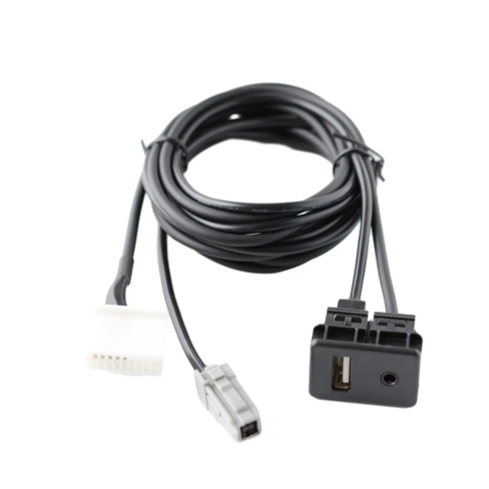 Car Radio Wire Harness Panel Cable for Toyota (AUX USB Audio Connector)