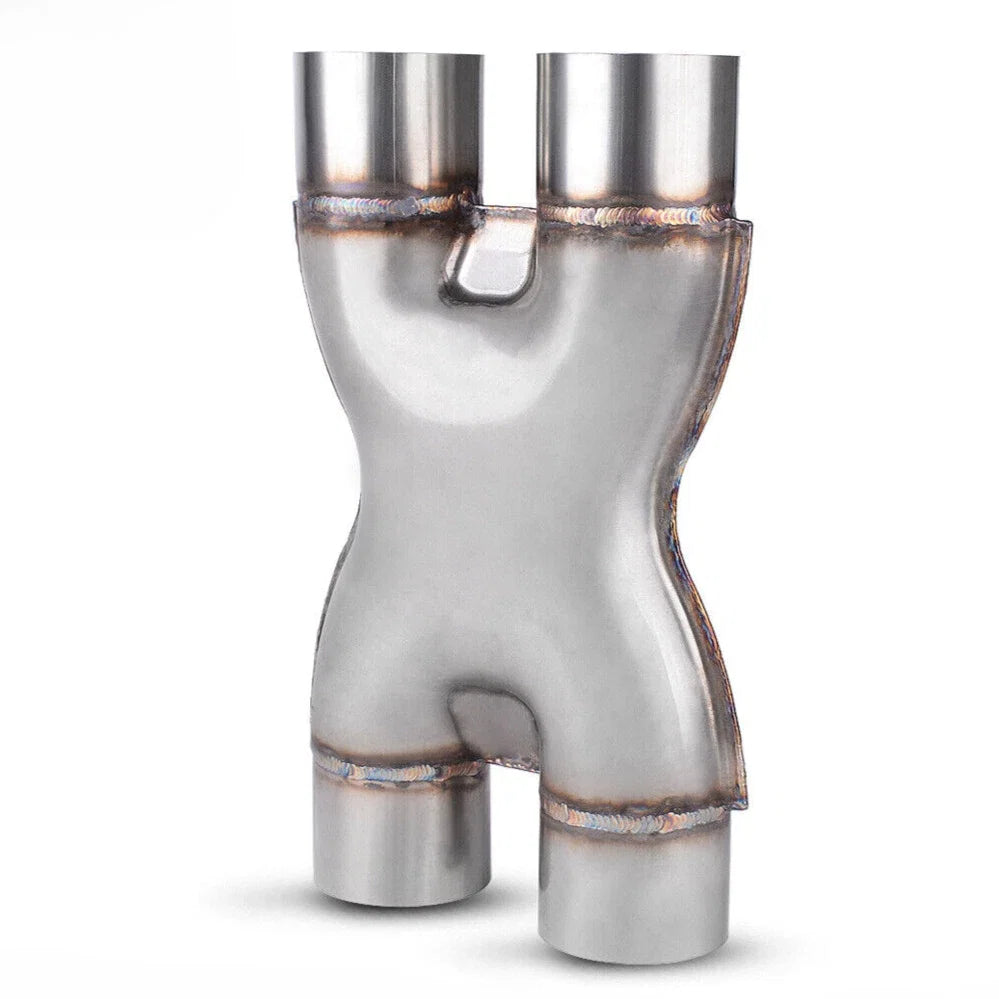 Universal Crossover X Pipe Dual 2.5" Stainless Steel Exhaust Tip