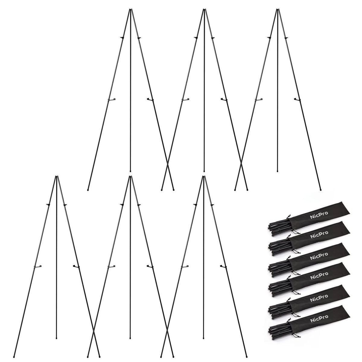 6X Folding Easels Display Tripod Stand for Metal Floor (63 Inch)