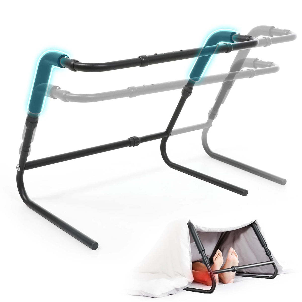 Blanket Lifter for Feet on Mattress – Height & Width Black
