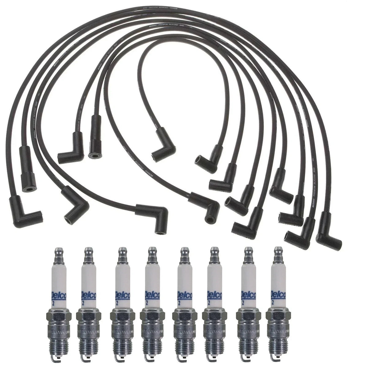 Professional Ignition Wire Set & 8 ACDelco Spark Plugs for Chevy C20 (1973–1987)