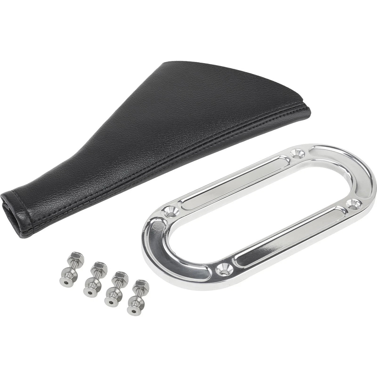 Floor Mount Parking Brake Boot with Billet Aluminum Ring for - 9165009
