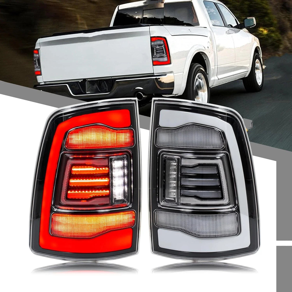 Sequential LED Tail Lights for Dodge Ram 1500 2500 3500 (2009–2018)