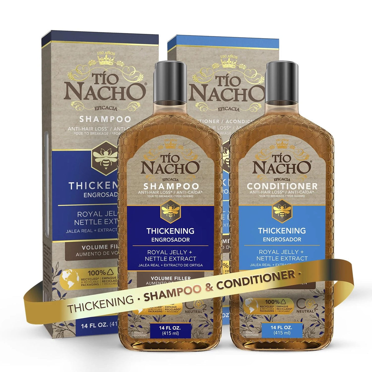 Set of 2 Tio Nacho Thickening Shampoo & Conditioner 28 Fl Oz