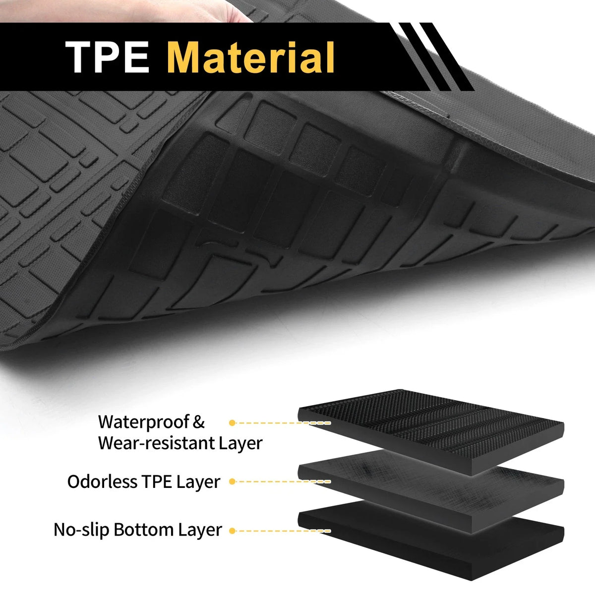 Cargo Liner Rear Trunk Mat for Chevrolet Traverse (2018–2023) Checkered