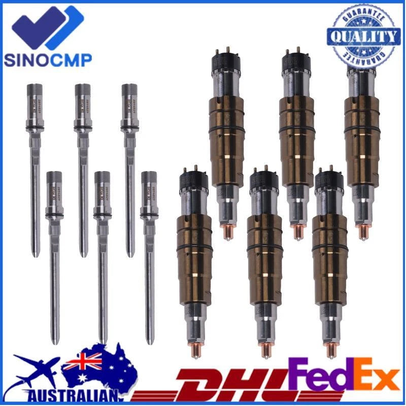 6PCS Fuel Injector with Connector for Cummins X15 ISX15 Engine