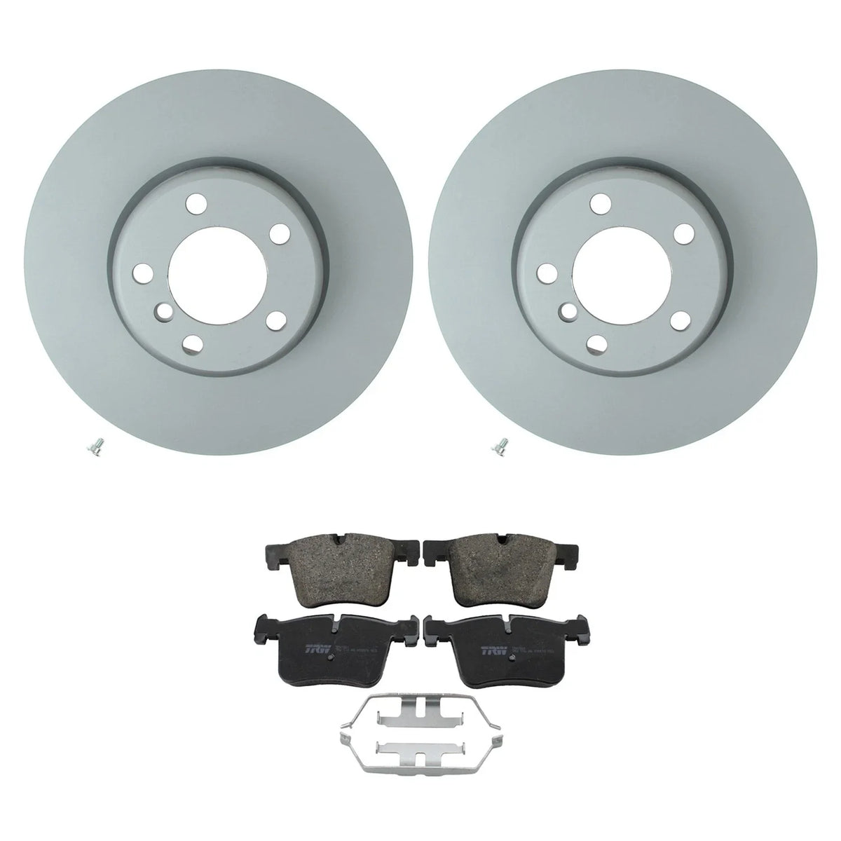 Hella Front Rotors & TRW Pro Low-Met Disc Brake Pads Kit for BMW F30 F33 (2012–2019)