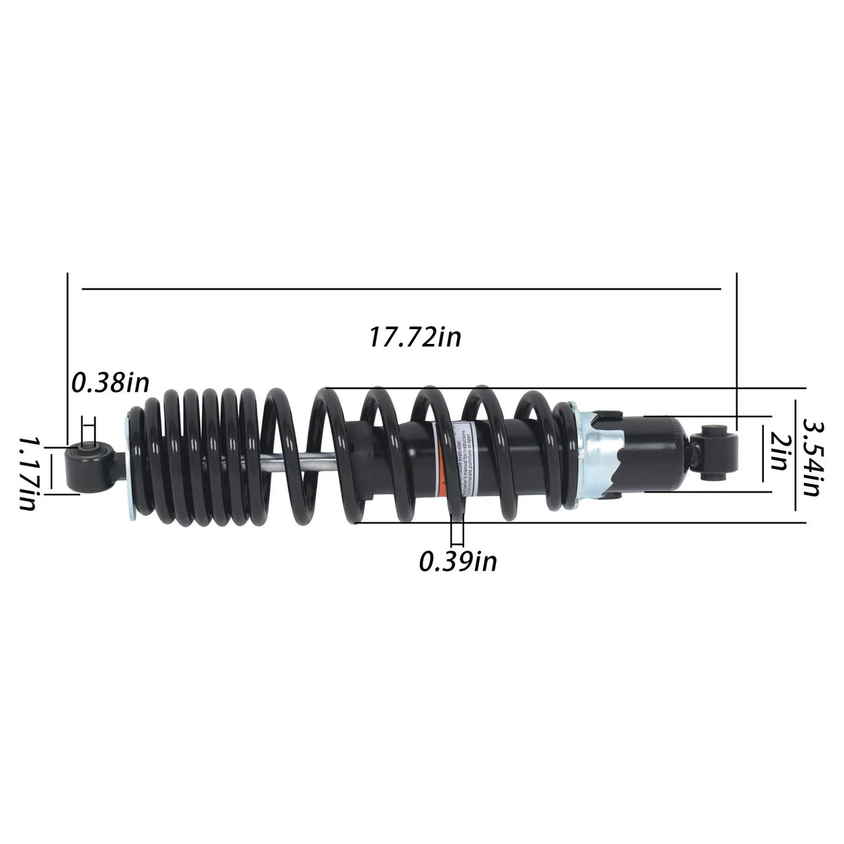 Front Gas Shocks for Polaris RZR 570, RZR 800 (2014)