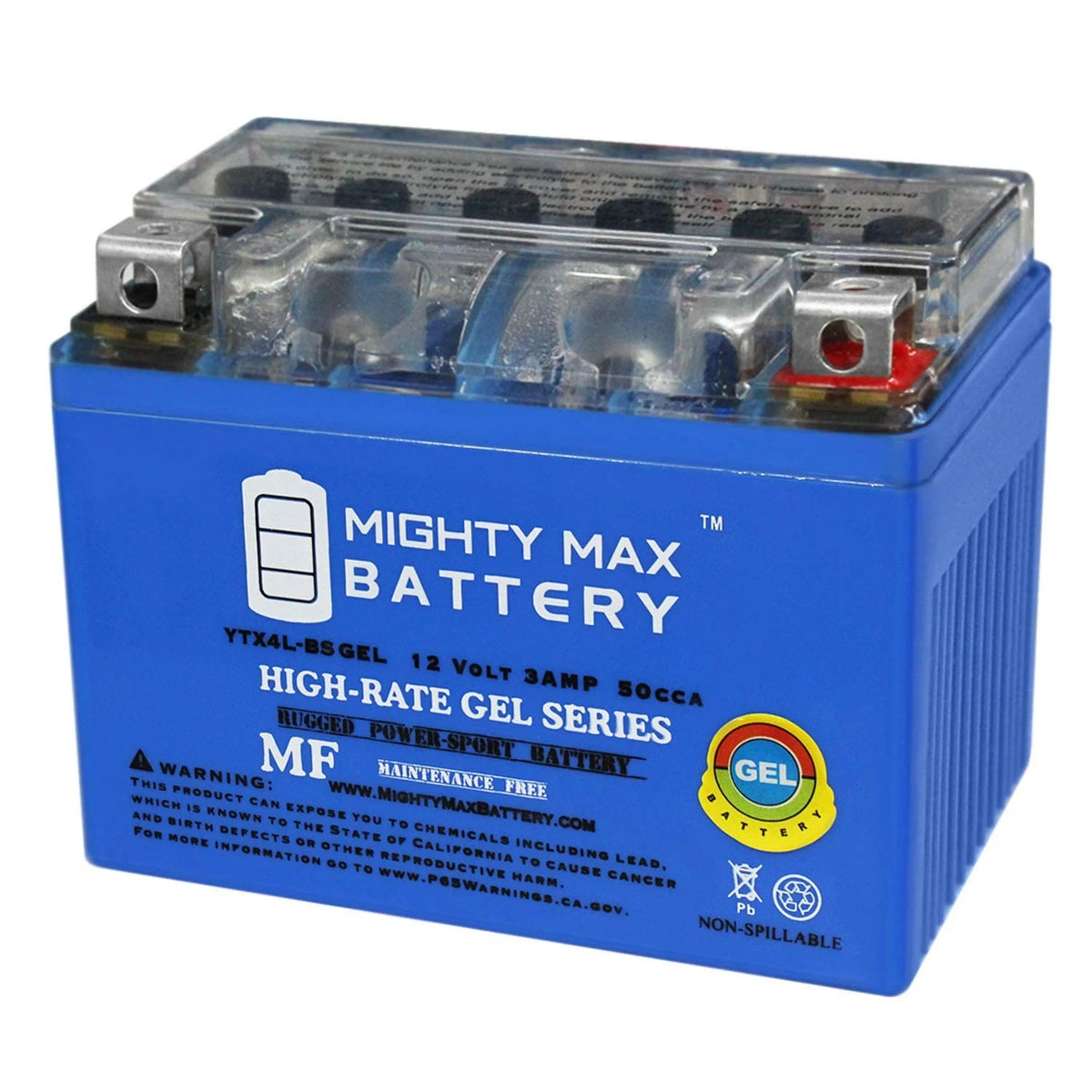 Mighty Max YTX4L-BS GEL Battery for Mighty Max (12V, 3AH)
