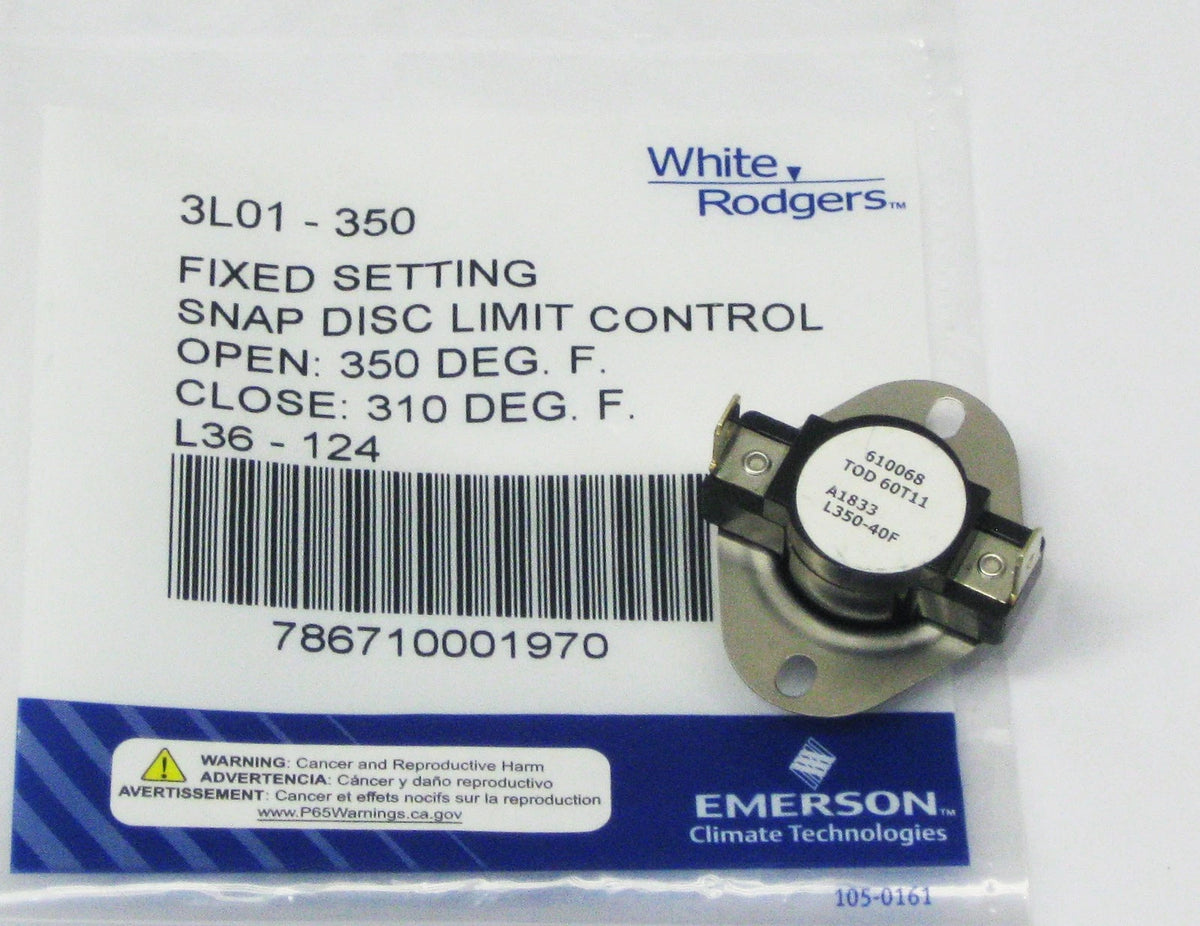 L350 Limit Control Thermostat for L350 (350 Degree, 40 Degree Dif)
