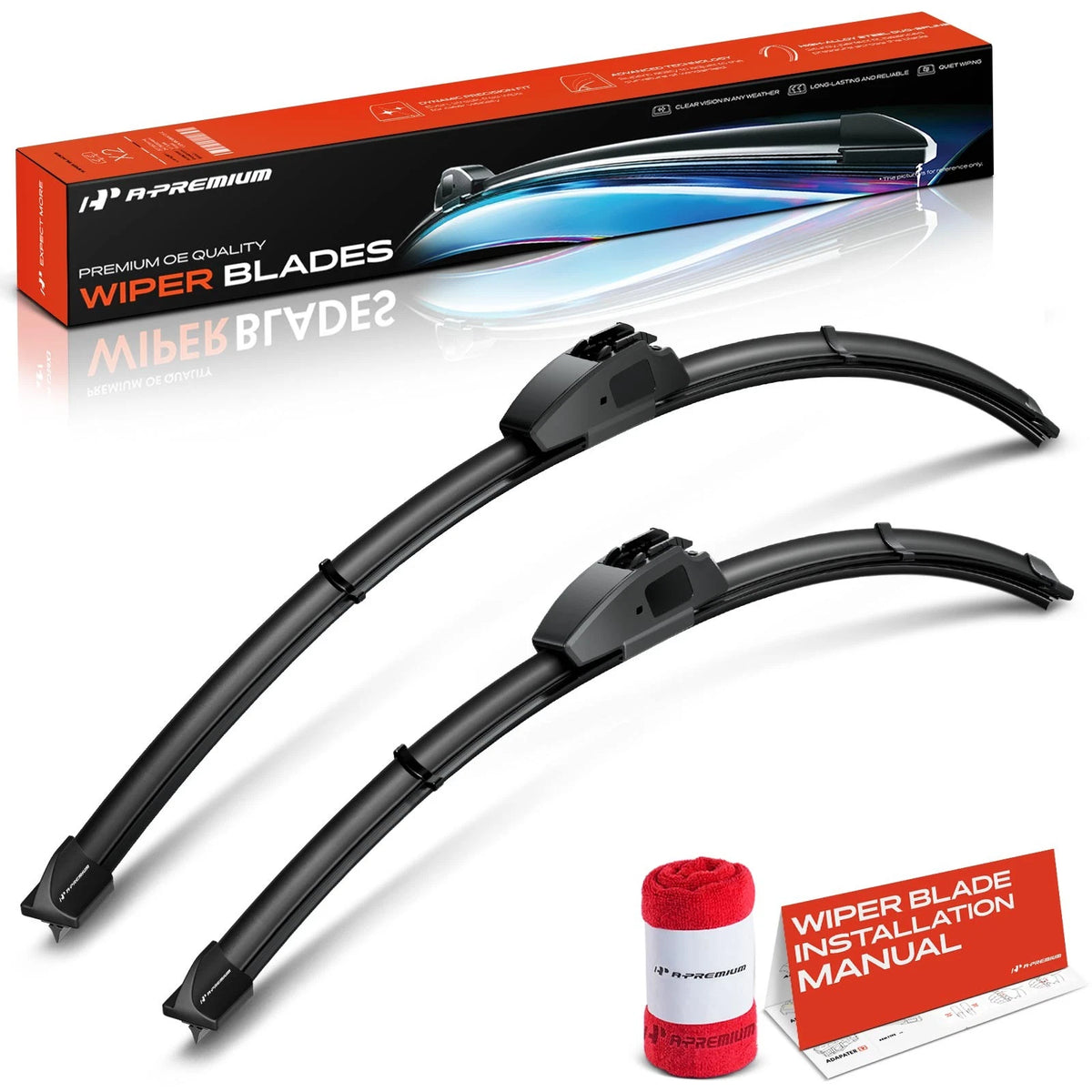 2X Front 28" & 20" Windshield Wiper Blades for Toyota Sienna (2011–2020)