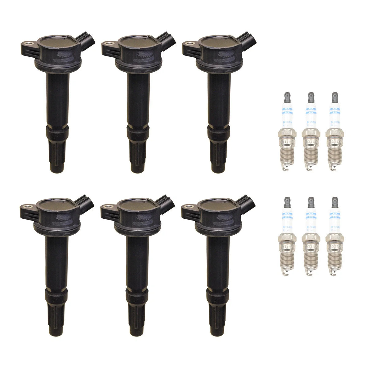 Set of 6 Ignition Coils & Spark Plugs for Mariner Milan 3.0 V6