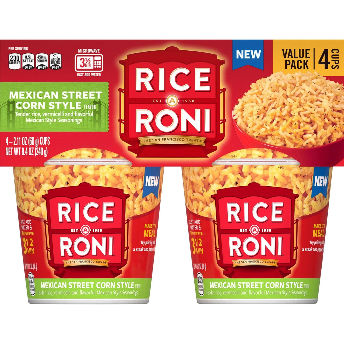 Rice-A-Roni Cups for Mexican Street Corn (Pack of 4)