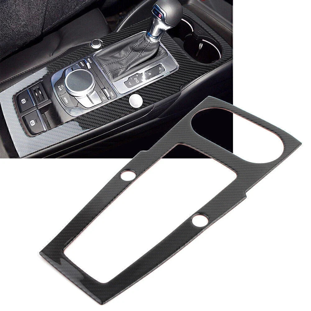 Carbon Fiber Center Console Gear Shift Panel Cover for Audi A3 (2014–2019)