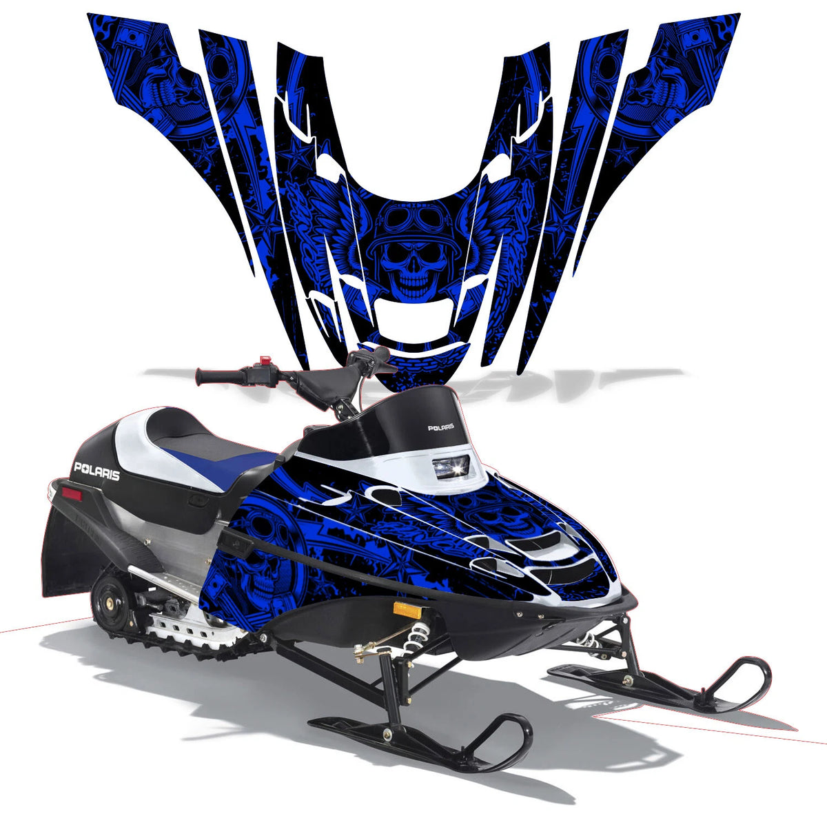 Full Graphics Kit Decal for Polaris XC 120 (2000–2020) Havoc Blue