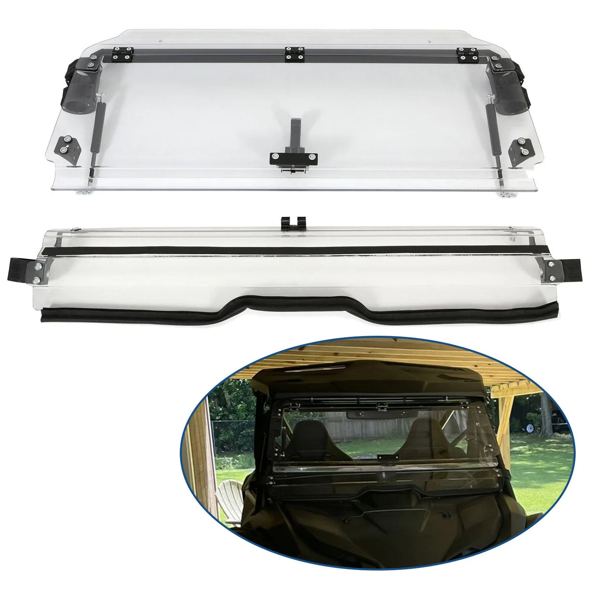 Scratch Resistant Flip Windshield for Honda Talon 1000R/X 1000X-4 (2019–2026)