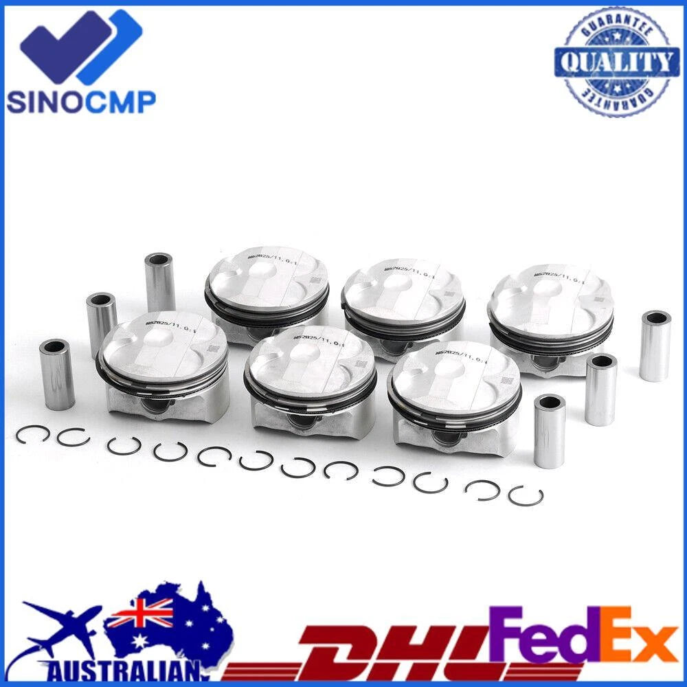 6Pcs Piston Rings Set Φ82mm CR 11:1 for BMW E60 E90 E92 323i 525i (N52B25)